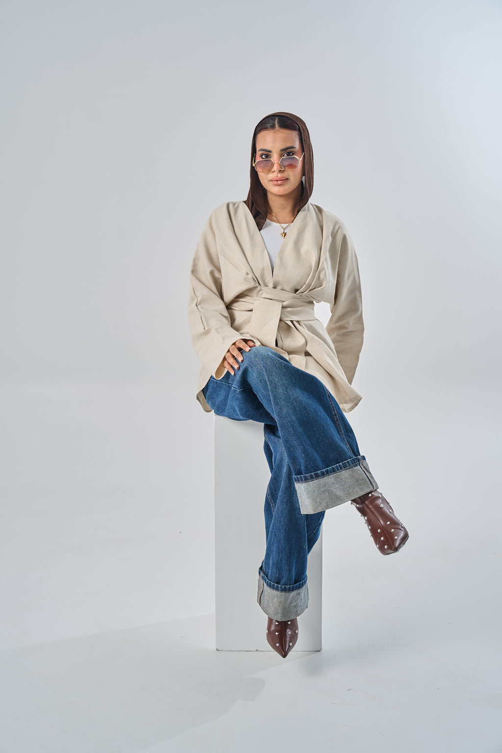 Sabbia Linin Warped Blouse